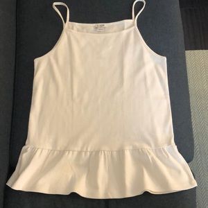 J Crew Peplum Cream Tanktop